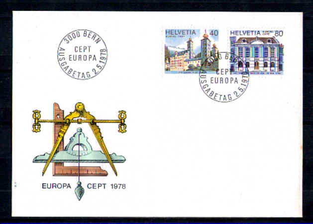 1978 - LOTTO/SVI1059FDC - SVIZZERA - EUROPA 2v. - BUSTA FDC