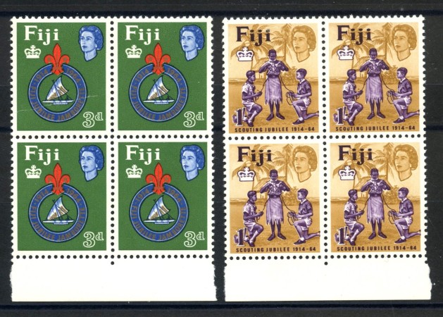 1964 - ISOLE FIJI - LOTTO/38896 -CINQUANTENARIO SCOUT 2v. - NUOVO QUARTINA