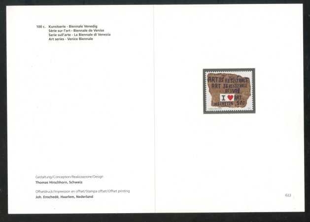 2011 - SVIZZERA - LOTTO/37781F - ARTE MODERNA - NUOVO - FOLDER