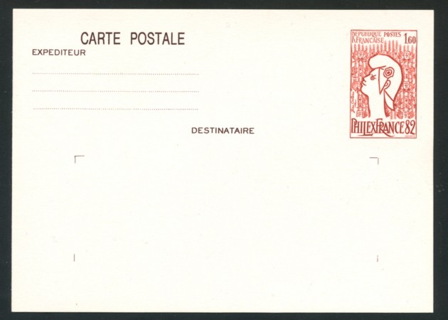 1982 - LOTTO/17162 - FRANCIA - PHILEXFRANCE CART.POSTALE - NUOVA