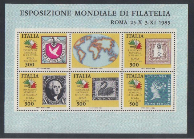 1985 - LOTTO/6844 - REPUBBLICA - ITALIA 85 - FOGLIETTO CONTINENTI - NUOVO
