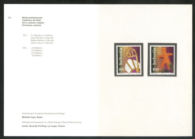 2005 - SVIZZERA - NATALE 2v. - FOLDER - NUOVI - LOTTO/37461F