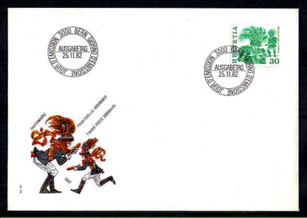 1982 - LOTTO/SVI1170FDC - SVIZZERA - 30c. TRADIZIONI - BUSTA FDC