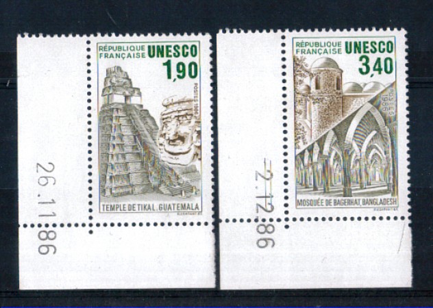 1986 - LOTTO/FRAS92CPN - FRANCIA - UNESCO  2v.- NUOVI