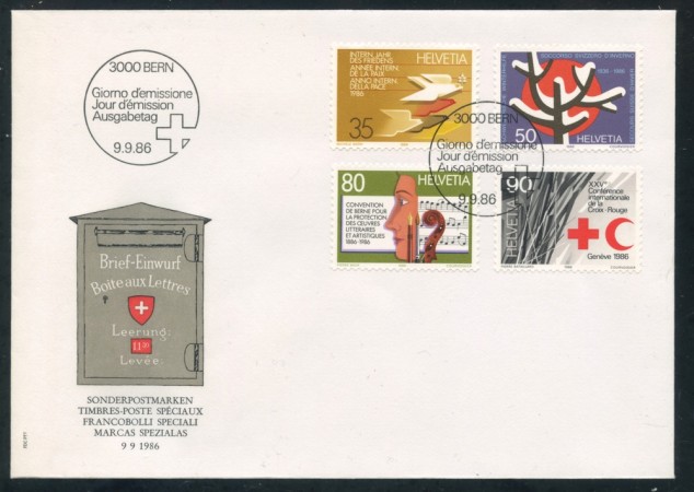 1986 - SVIZZERA - PROPAGANDA 4v. - BUSTA FDC - LOTTO/25375