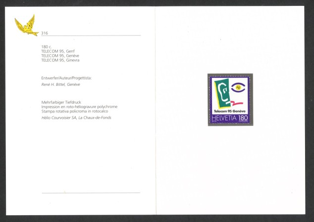 1995 - SVIZZERA - LOTTO/43481F - TELECOM 95 - NUOVO - FOLDER