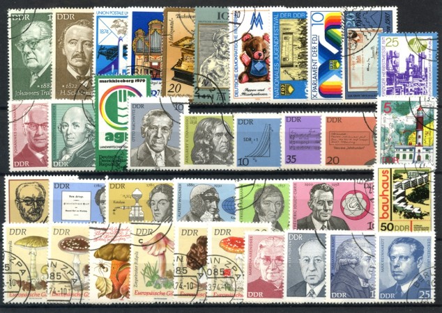  GERMANIA DDR - 50 FRANCOBOLLI DIFFERENTI - USATI - LOTTO/36671