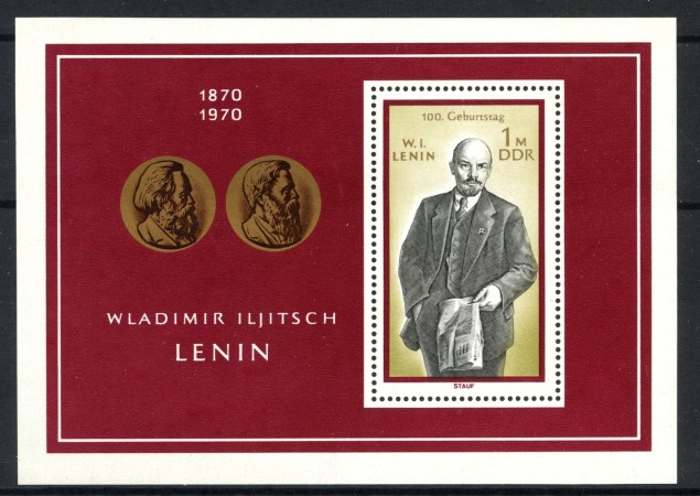 1970 - GERMANIA DDR - CENTENARIO DI LENIN  - FGLOETTO - NUOVO - LOTTO/36336