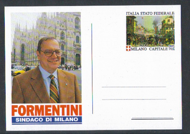1993 - LOTTO/1710 - PADANIA - FORMENTINI CARTOLINA POSTALE