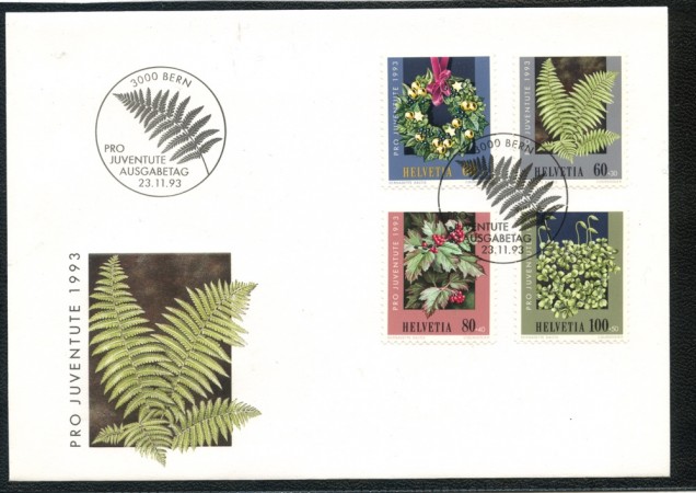 1993 - SVIZZERA - PRO JUVENTUTE 4v. - BUSTA FDC - LOTTO/25291