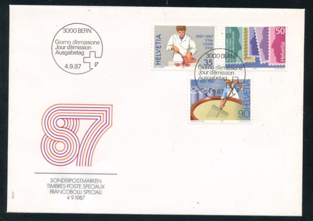 1987 - SVIZZERA - PROPAGANDA 3v. - BUSTA FDC - LOTTO/25377