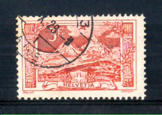 1916 - LOTTO/SVI167U - SVIZZERA - 3 Fr. ROSSO - USATO