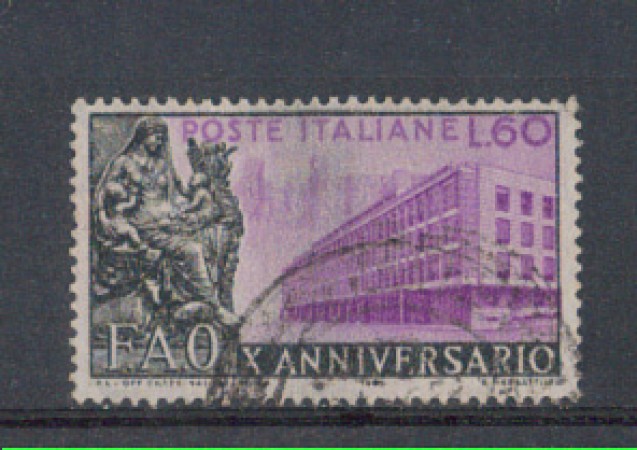 1955 - LOTTO/6290U - REPUBBLICA - 60 L. F.A.O. USATO