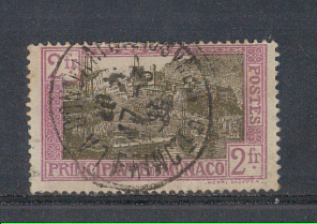 1924 - LOTTO/8530U - MONACO - 2 Fr. LILLA E BRUNO - USATO