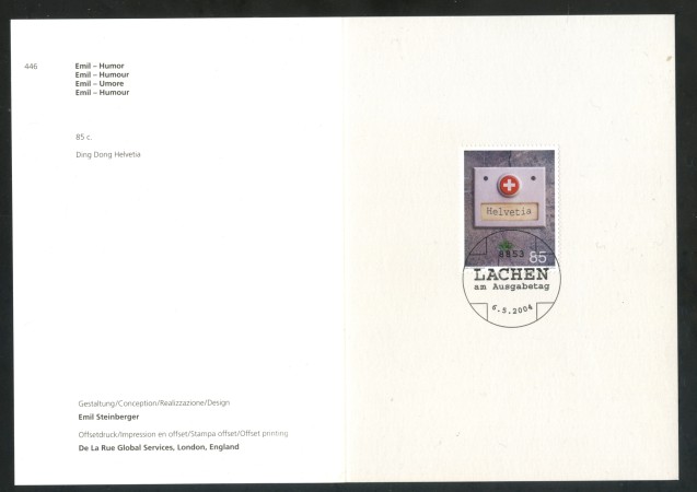 2004 - SVIZZERA - UMORISMO - FOLDER USATO FDC - LOTTO/37423FU