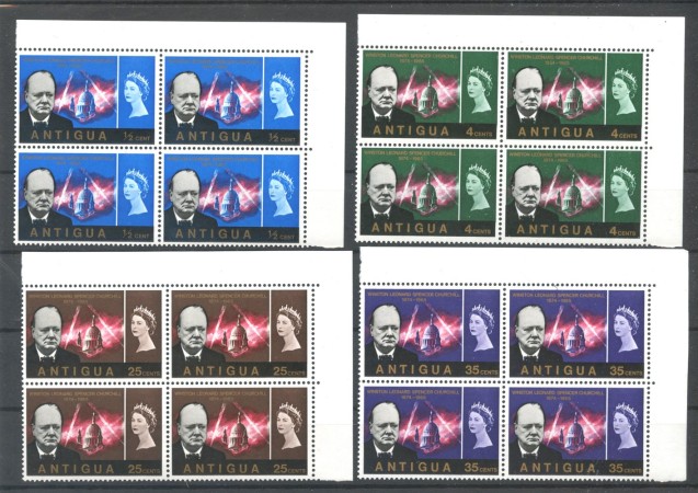 1966 - ANTIGUA - LOTTO/41856 - SIR WINSTON CHURCHILL 4v. - NUOVI