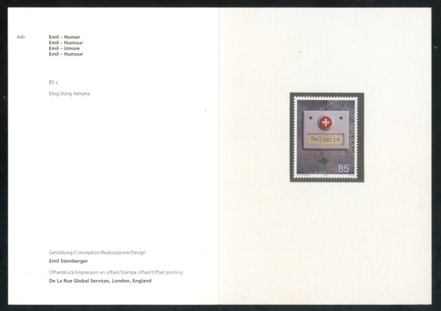 2004 - SVIZZERA - UMORISMO -  FOLDER NUOVO - LOTTO/37423F