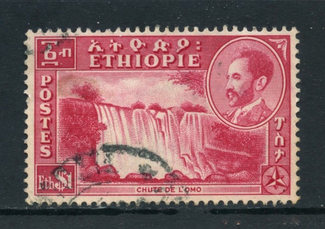 1947 - ETHIOPIA - 1 $  CASCATA DE L'OMO - USATO - LOTTO/25486