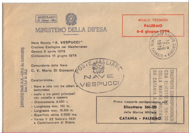 ITALIA - 1978 - LBF/3258 - TRASPORTO CON ELICOTTERO MARINA MILITARE
