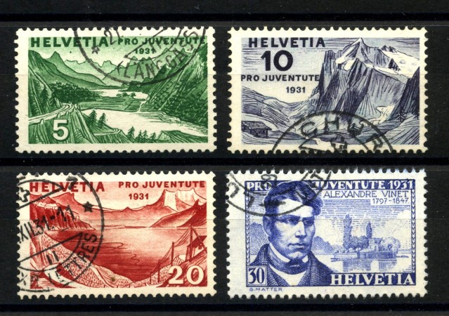 1931 - SVIZZERA - LOTTO/41672 - PRO JUVENTUTE 4v . - USATI