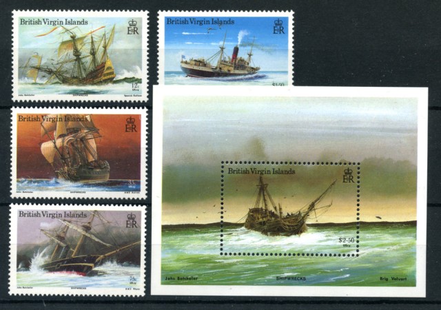 1987 - ISOLE VERGINI - LOTTO/19642 - NAUFRAGI 4v. +BF - NUOVI