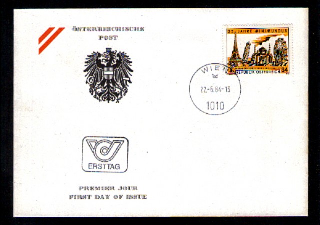 1984 - LOTTO/AUT1612FDC - AUSTRIA - PARCO MINIMUNDUS - BUSTA FDC