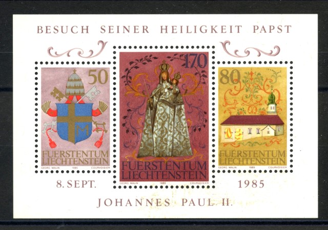 1985 - LIECHTENSTEIN - VISITA PAPA G. PAOLO II° - FOGLIETTO - NUOVO - LOTTO/35982
