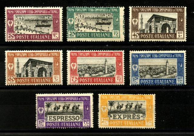 1927 - LIBIA - LOTTO/40693 - 1° FIERA DI TRIPOLI 8v. - NUOVI/ TL