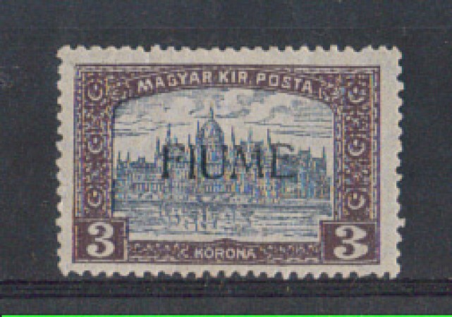 1918/19 - LOTTO/5575 - FIUME - 3 K. VIOLETTO GRIGIO
