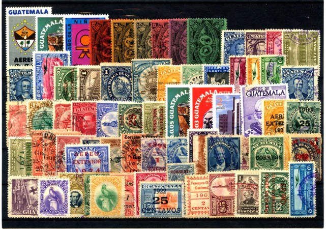GUATEMALA  - LOTTO/48365 - COLLEZIONE DI 70 FRANCOBOLLI DIFFERENTI