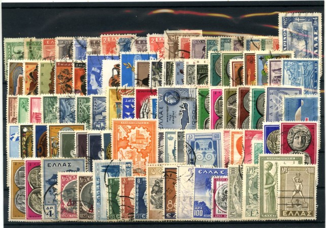 GRECIA - LOTTO/43555 - COLLEZIONE DI 100 FRANCOBOLLI DIFFERENTI - USATI