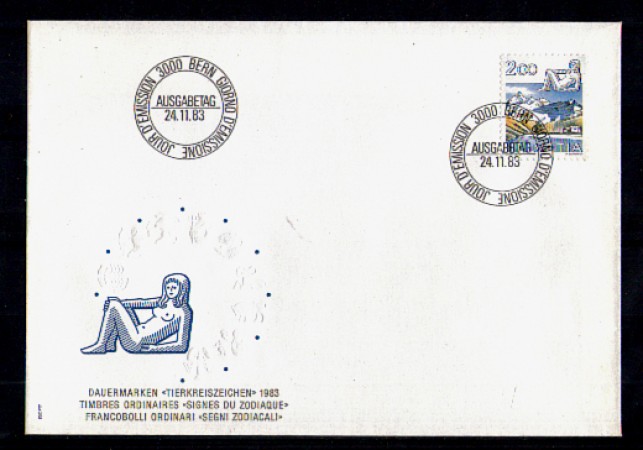 1983 - LOTTO/SVI1193FDC - SVIZZERA - ZODIACO VERGINE - BUSTA FDC