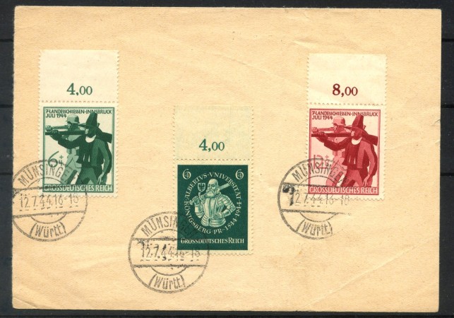 1944 - GERMANIA - LOTTO/39916 - INSIEME DI 3 EMISSIONI SU PARTE DI FOGLIO