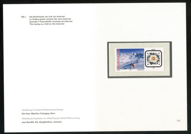 2007 - SVIZZERA - BEE TAGG INTERNET -  FOLDER - NUOVO - LOTTO/37562F