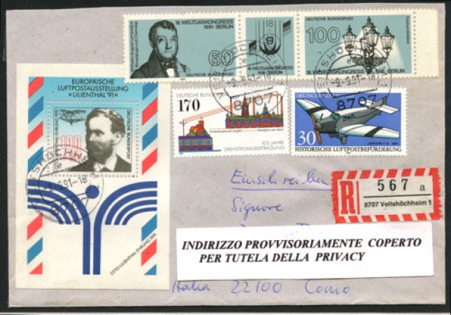 1991 - LOTTO/12463 - GERMANIA FEDERALE - LILIENTTHAL - BUSTA VIAGGIATA