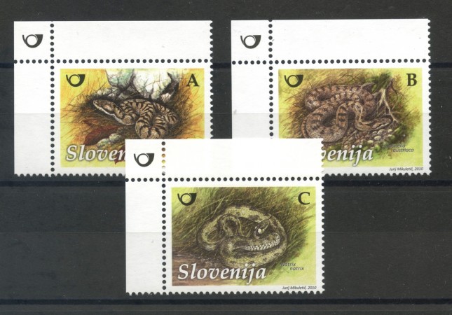 2010 - SLOVENIA -  RETTILI 3v. - NUOVi - LOTTO/34458