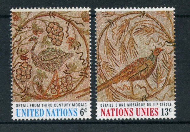 1969 - LOTTO/21391 - ONU U.S.A. - ARTE MOSAICO TUNISINO 2v. - NUOVI