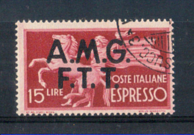 1947/48 - LOTTO/10188AU - TRIESTE A - 15 LIRE ESPRESSO USATO