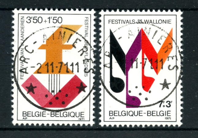 1971 - LOTTO/24514 - BELGIO - VESTIVAL FIANDRE E VALLONIA 2v. - USATI