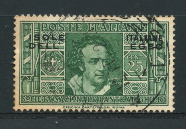 1932 - LOTTO/14070 - EGEO - 25c. PRO DANTE ALIGHIERI - USATO