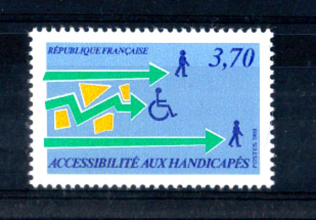 1988 - LOTTO/FRA2530N - FRANCIA -  ACCESSIBILITA' DIVERSAMENTE ABILI - NUOVO