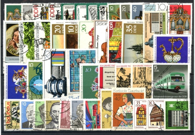 GERMANIA DDR - 50 FRANCOBOLLI DIFFERENTI - USATI - LOTTO/36673