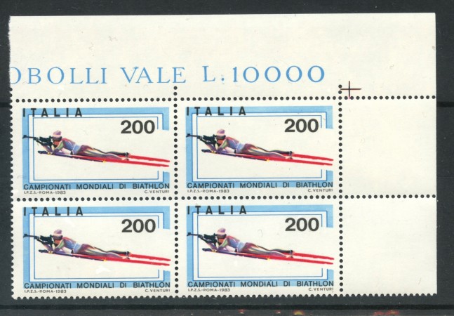 1983 - LOTTO/6780 - REPUBBLICA - BIATHLON - QUARTINA NUOVI