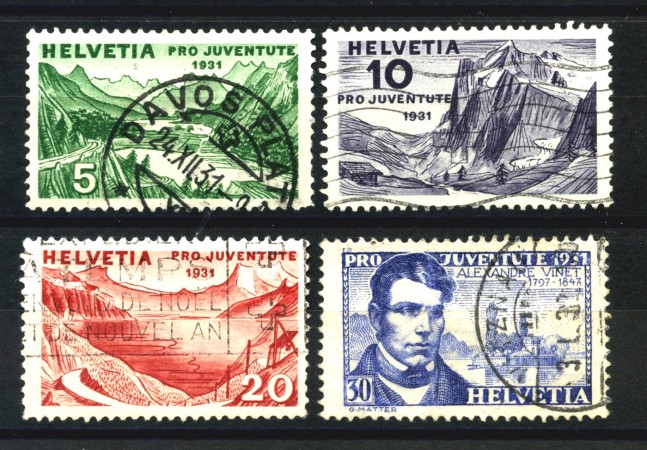 1931 - SVIZZERA - LOTTO/39347A - PRO JUVENTUTE 4v. - USATI