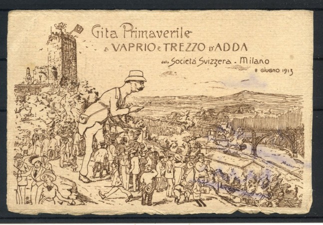 1913 - REGNO - LOTTO/41569 -  CARTOLINA DA TREZZO D'ADDA PER LA GERMANIA LIPSIA