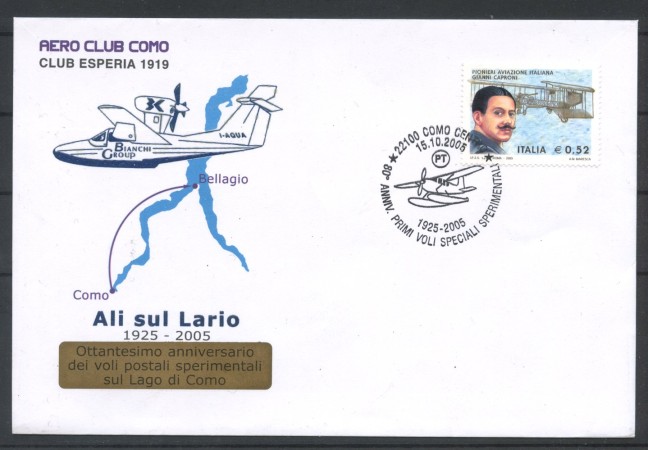 2005 - ITALIA - LOTTO/41728 - COMO 80° PRIMI VOLI SPERIMENTALI - BUSTA