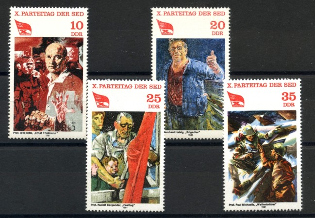 1981 - GERMANIA DDR - CONGRESSO PARTITO SOCIALISTA 4v. - NUOVI - LOTTO/36573