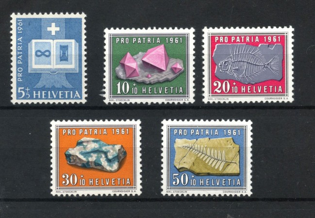 1961 - SVIZZERA - LOTTO/48257 - PRO PATRIA  5v. NUOVI