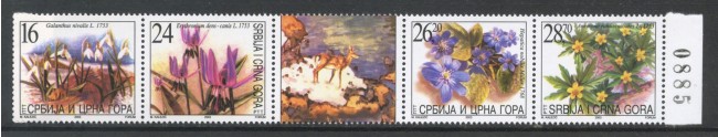 2003 - SERBIA MONTENEGRO - LOTTO/37611 - FIORI  4v. - NUOVI