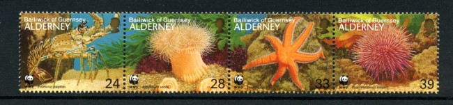 1993 - LOTTO/19263 - ALDERNEY - FAUNA MARINA 4v. - NUOVI